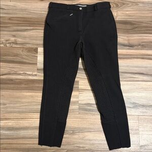 Horze Equestrian Riding Silicon Full Seat Breeches Pants Size 28 Black Horseback